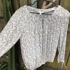 Lucky Brand floral airy boho blouse